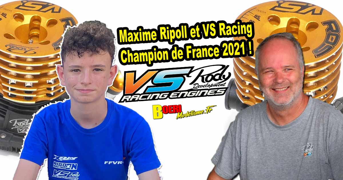 moteurs vs racing champion de france 2021 maxime ripoll piste 1/8 4x4