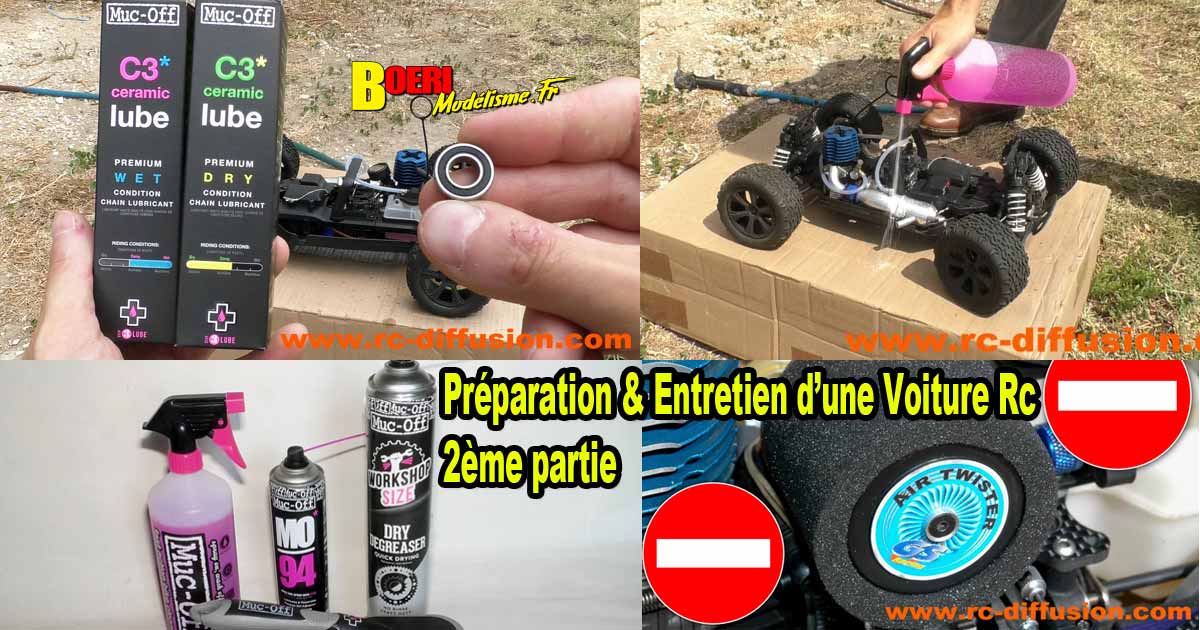 vidéo sur la préparation et l'entretien d'une voiture radiocommandée de modélisme