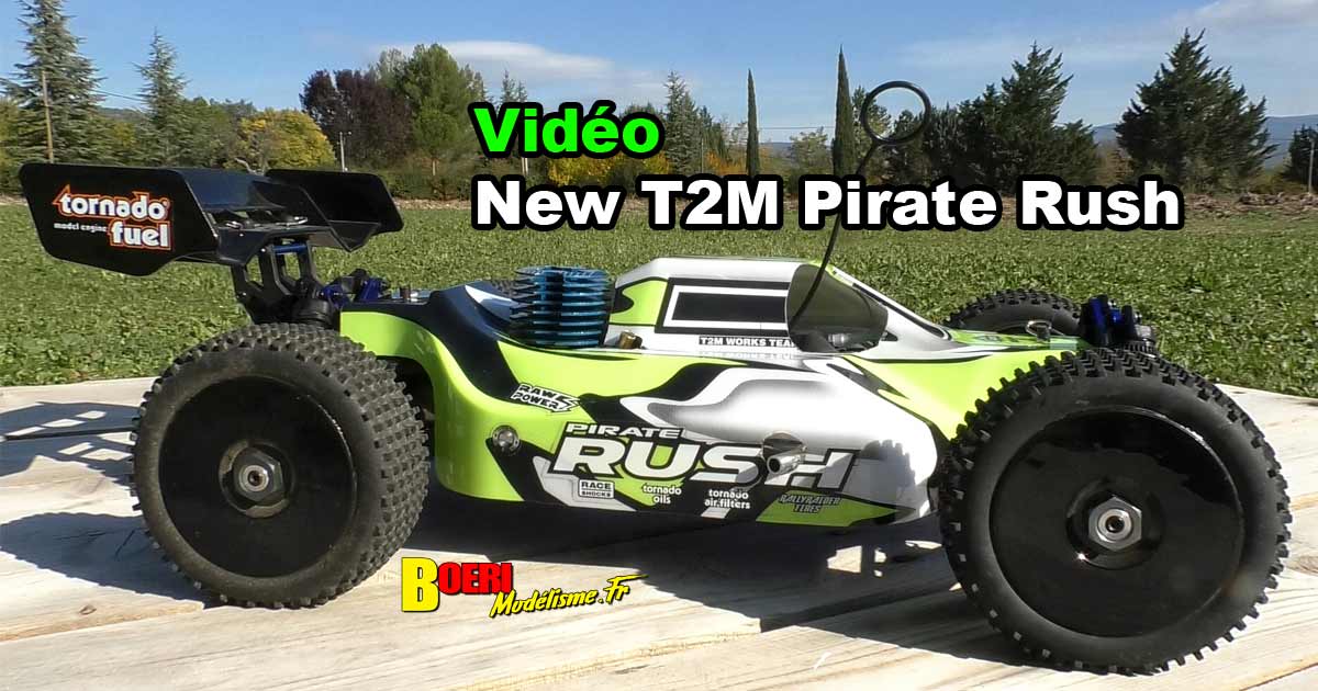 vidéo t2m buggy pirate rush 1/10 rtr tout terrain thermique t4967