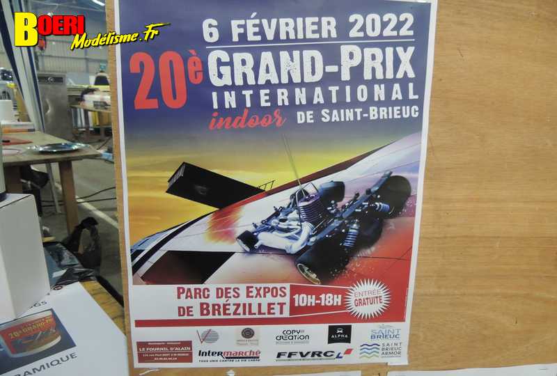 20ème grand prix de saint brieuc piste 1/8 thermique classique et 4x4 et bls et piste 1/10 du 04 au 6 février 2022