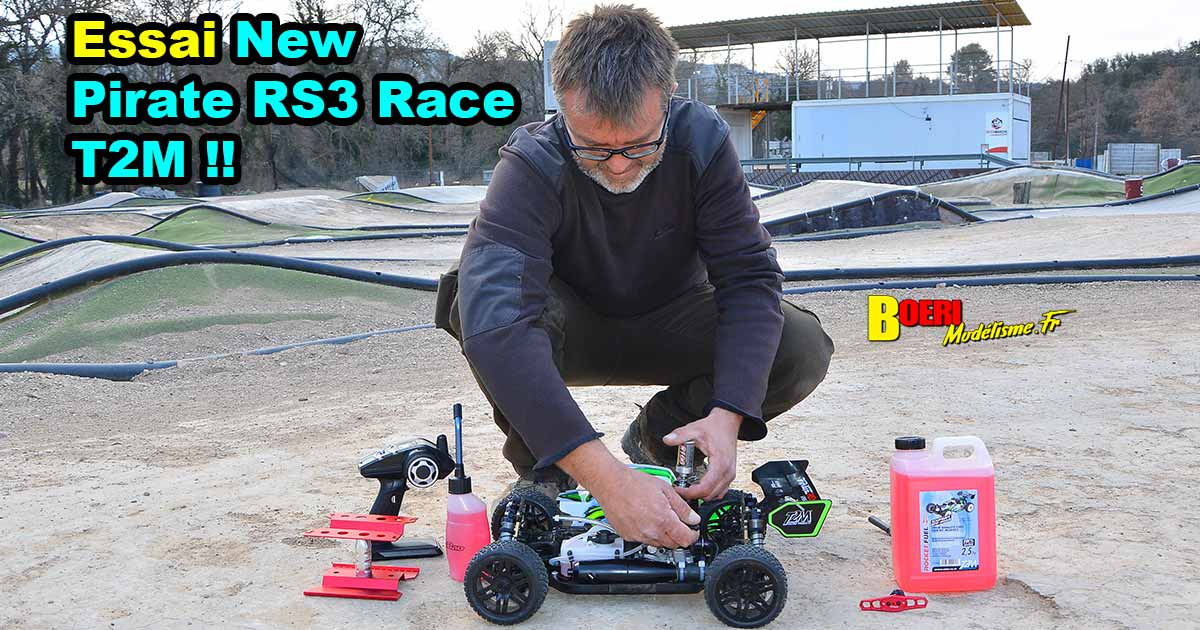 vidéo buggy t2m pirate rs3 race 1/8 rtr tout terrain thermique t4964 avec moteur Force B21P 