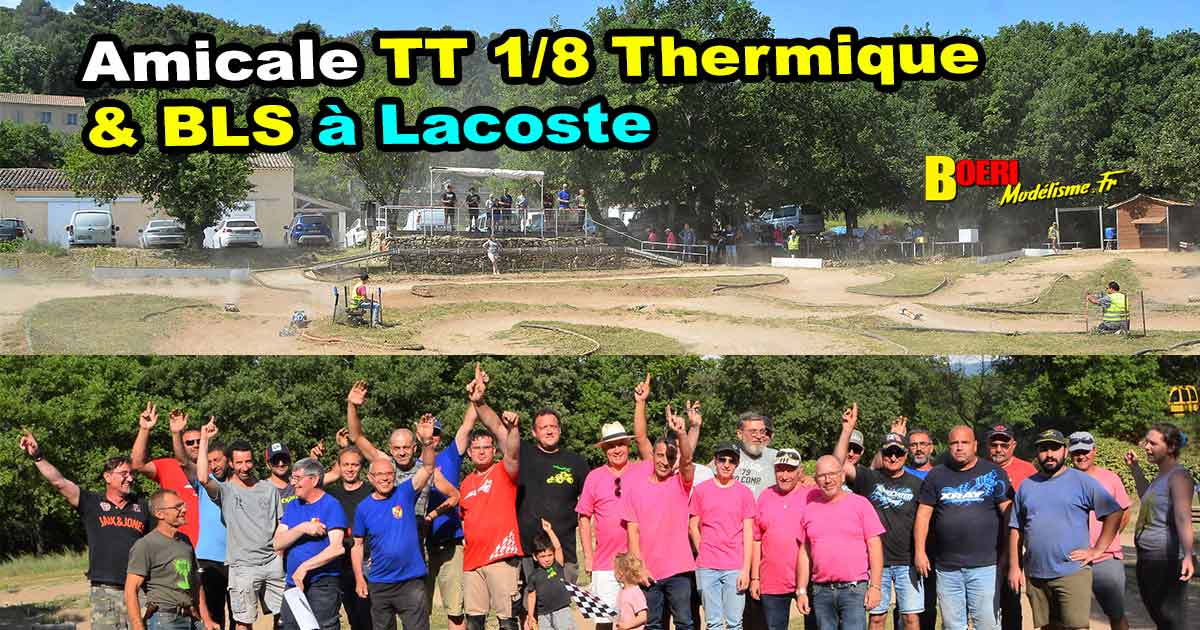course tt 1/8 thermique et brushless à Lacoste au club aspomola le 15 mai 2022