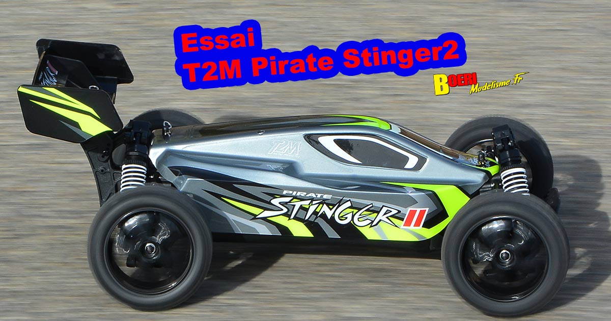 Essai Buggy RC T2M Pirate Stinger2 rtr 1/10 xl réf t4956 et t4956B distribué par T2M à faulquemont
