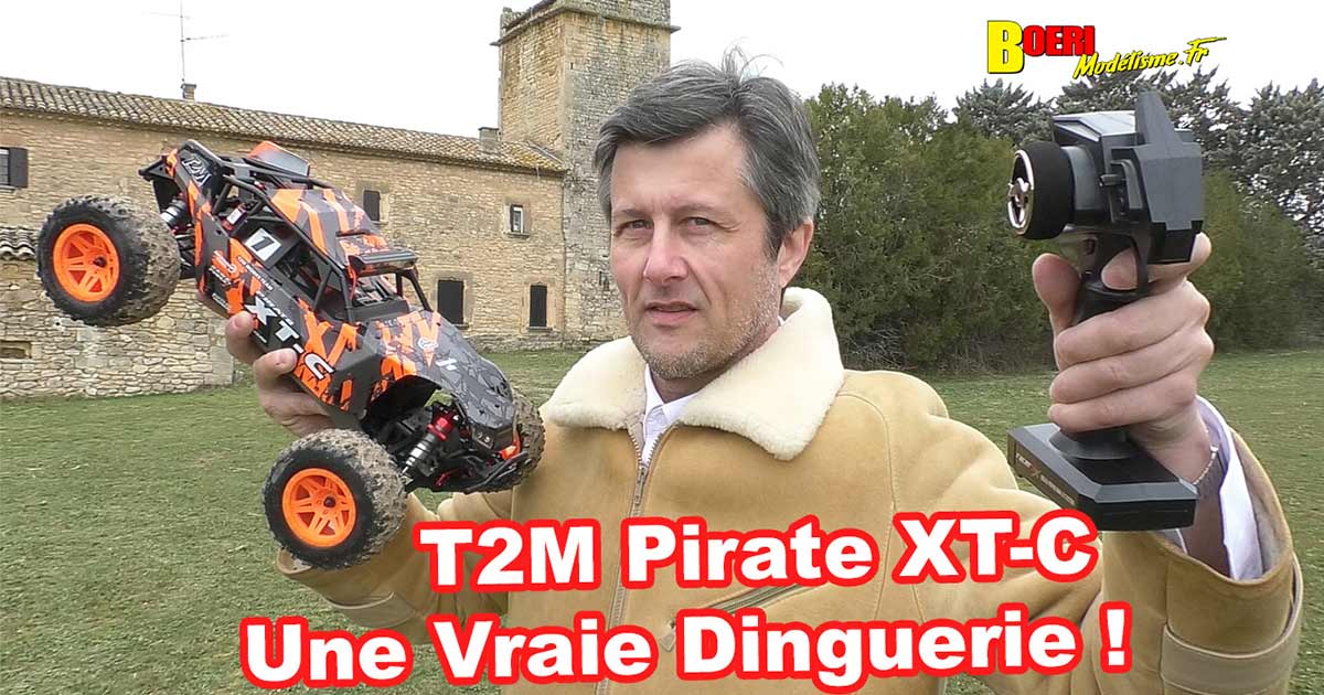 vidéo nouveau t2m pirate xt-c 1/10 réf T4972B électrique racing buggy 4x4 rtr avec moteur brushless  