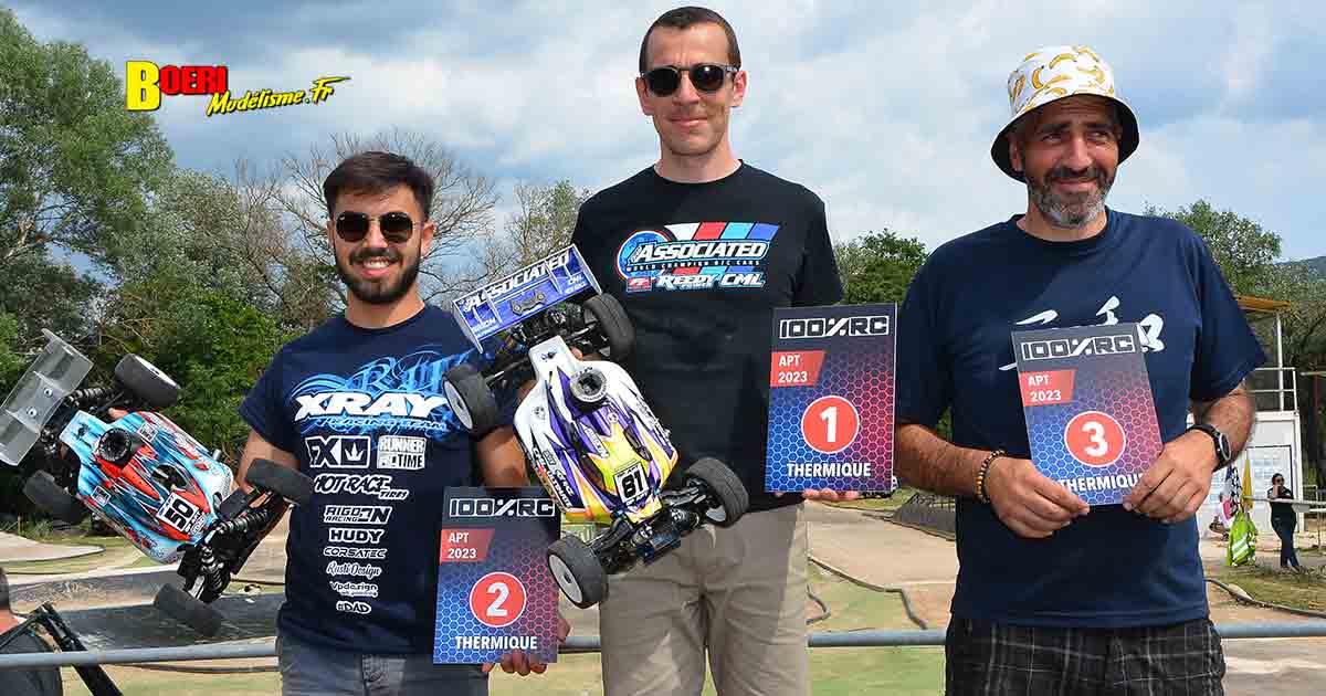 challenge 100% rc 1/8 thermique et électrique à apt club pegase rc racing avec yannick aigoin et maxime noble