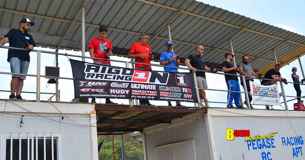challenge 100% rc 1/8 thermique et électrique à apt club pegase rc racing avec yannick aigoin et maxime noble