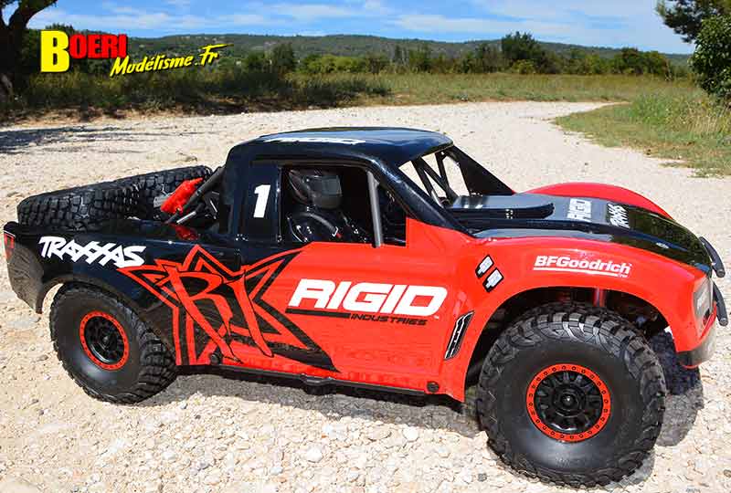essai voiture rc truck traxxas unlimited desert racer 1/7 électrique brushless 85086-4-rgd