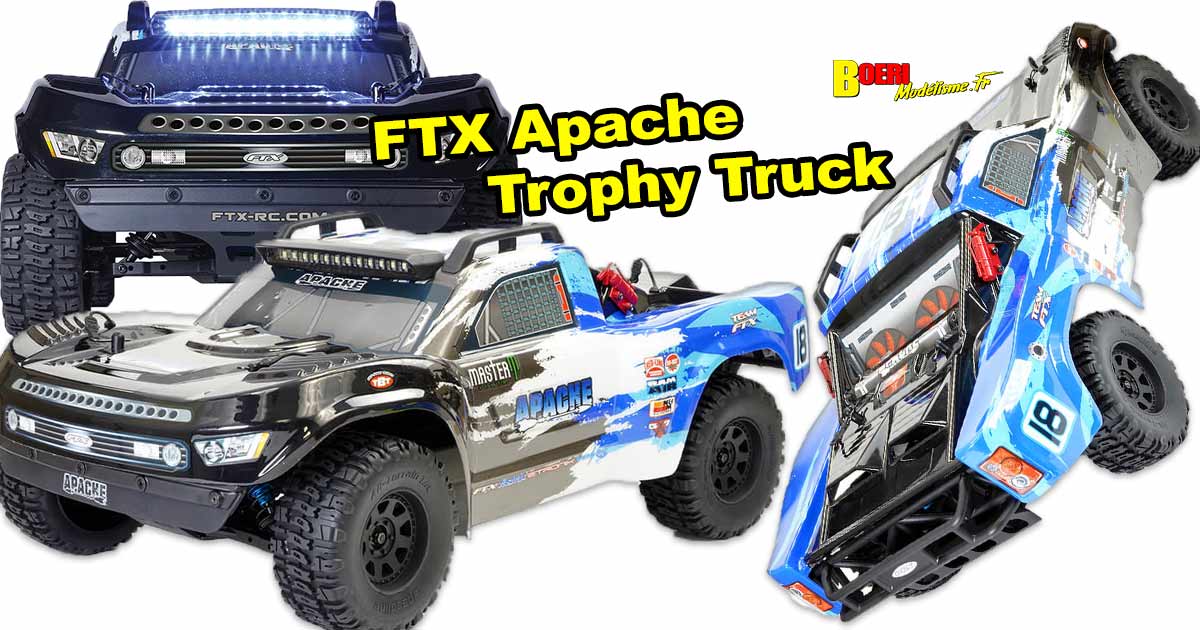 voiture rc de modélisme FTX Apache Trophy Truck RTR 1/10 brushless référence ftx5498b