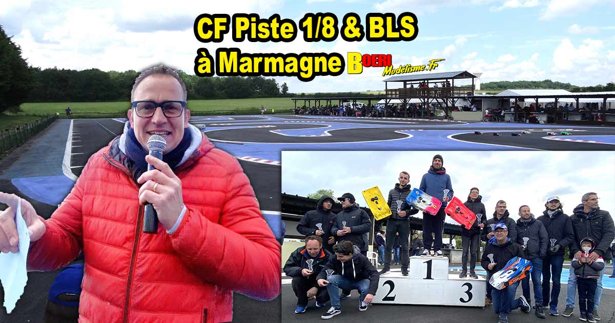 cf piste 1/8eme thermique 4x4 à Marmagne les 20 et 21 avril 2024 gagnée par Maxime Ripoll et Yorrick Gulling