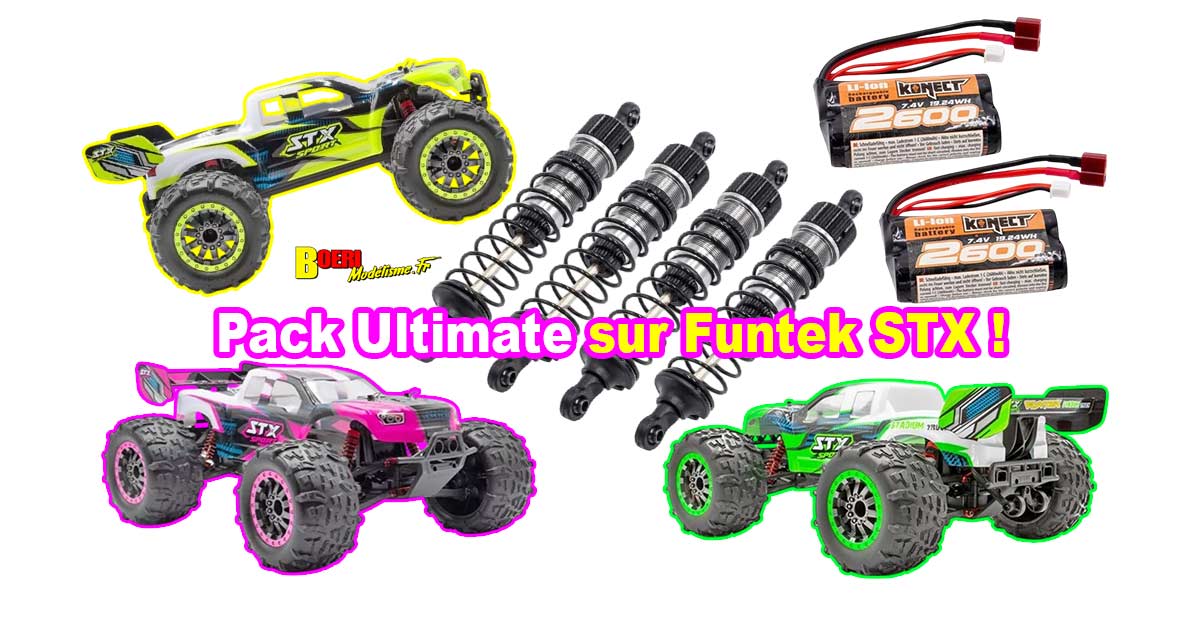 voiture télécommandée Funtek STX pack ultimate 1/12 xl exclusivité rc diffusion