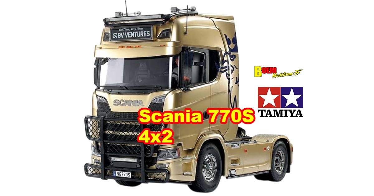 camion télécommandé tamiya scania 770S 4x2 1/14 ref 56379 disponible fin mai 2025