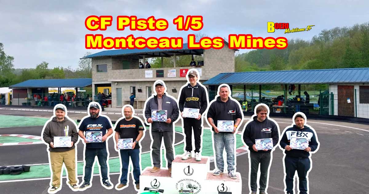 cf piste 1/5 thermique et électrique à Montceau les Mines cmarc 26 et 27 avril 2025