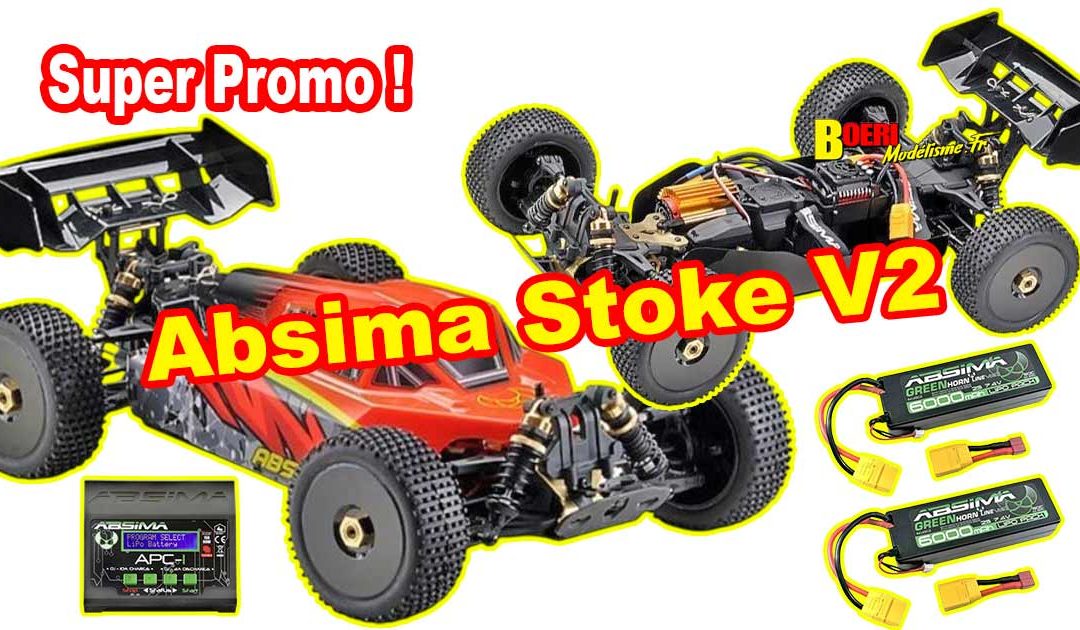 Buggy Absima Stoke V2 1/8 Brushless pack eco