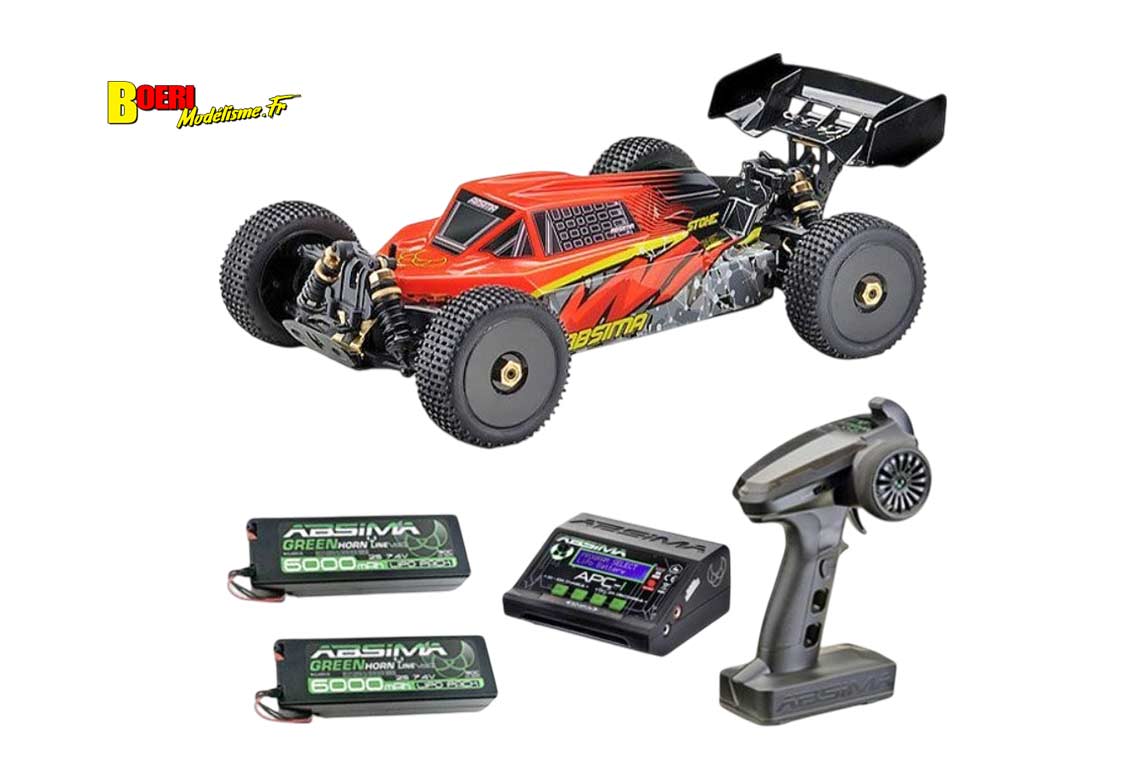 voiture de modélisme Absima Stoke V2 1/8 brushless en pack éco 13100R_packeco 