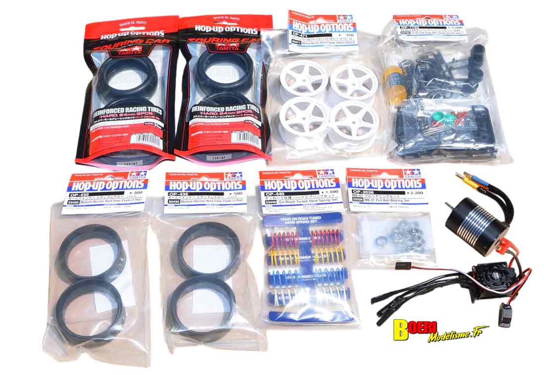 upgrade voiture télécommandée Tamiya Peugeot 306 Maxi 1/10 électrique référence 58746