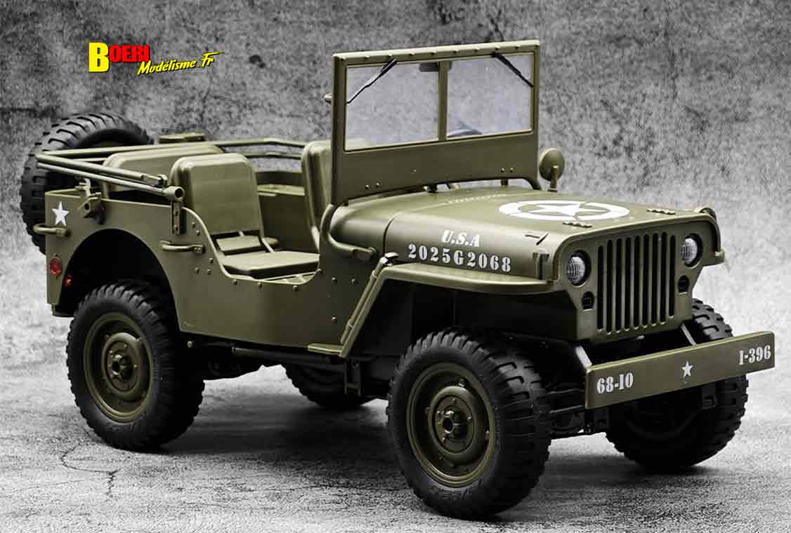 Mhdpro Jeep Willys radiocommandée rtr électrique à l’échelle 1/10 réf : Z86200