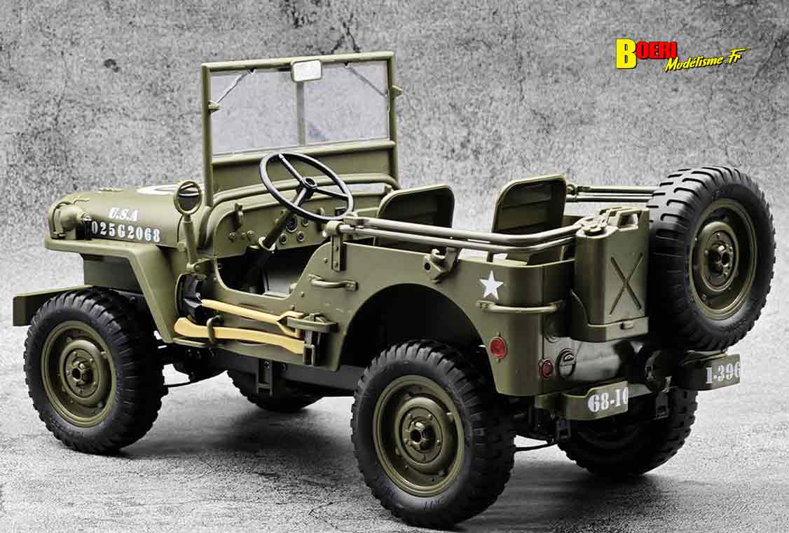 Mhdpro Jeep Willys radiocommandée rtr électrique à l’échelle 1/10 réf : Z86200