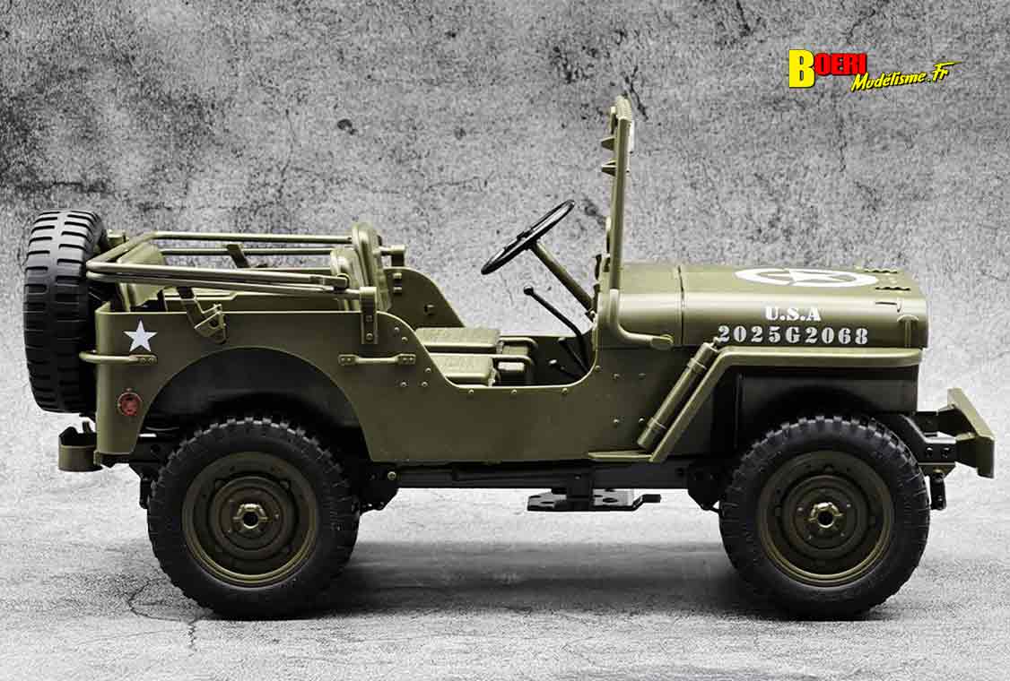 Mhdpro Jeep Willys radiocommandée rtr électrique à l’échelle 1/10 réf : Z86200