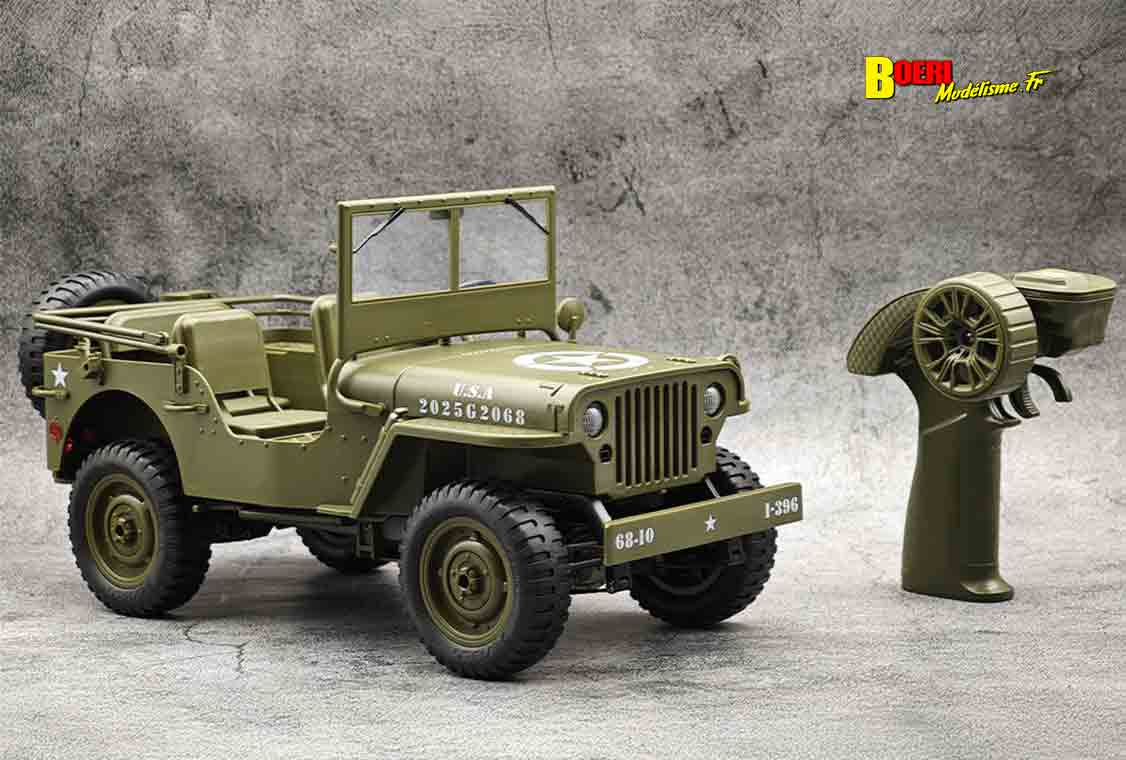 Mhdpro Jeep Willys radiocommandée rtr électrique à l’échelle 1/10 réf : Z86200