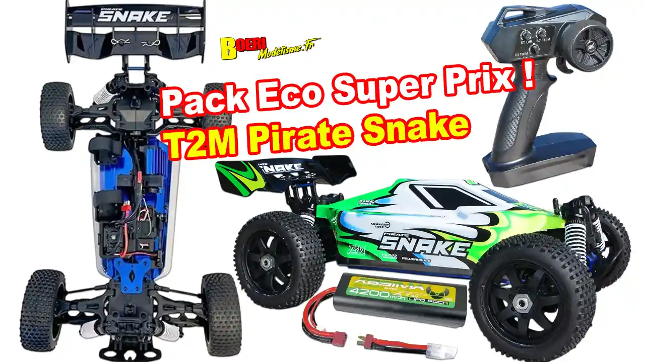 Buggy RC T2M Pirate Snake 1/10 réf T4969B électrique 4x4 RTR XL 