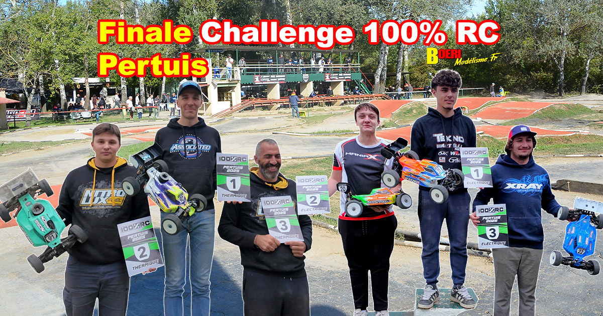 finale du challenge 100% RC de voitures radiocommandées TT 1/8 à Pertuis les 27 et 28 septembre 2025 