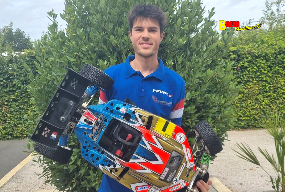 Mael Beaucher champion d’Europe de TT 1/5 thermique télécommandés à Fehring