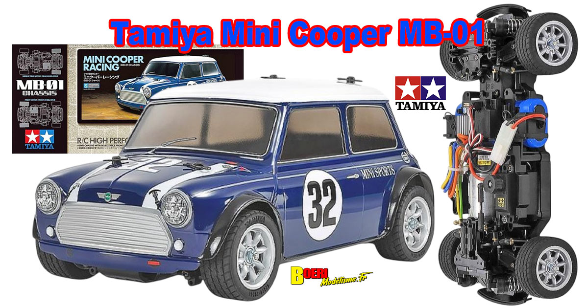 voiture télécommandée Tamiya Mini Cooper Racing MB-01 électrique en kit à monter référence 58747