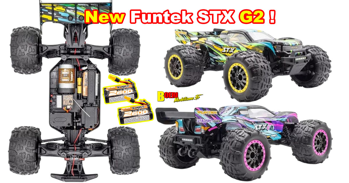 voiture télécommandée Funtek STX G2 Stadium Truck électrique1/12 XL référence ftk-stx-g2-gr-