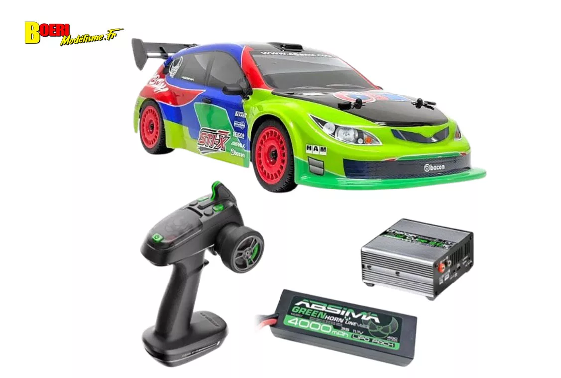 voiture télécommandée Absima STi -X piste 1/10 4wd brushless électrique référence 12234 voitures rc Absima Aero-X, Sti-X et SupraSlide drift réf : 12230, 12231,12232,12233 et 12234