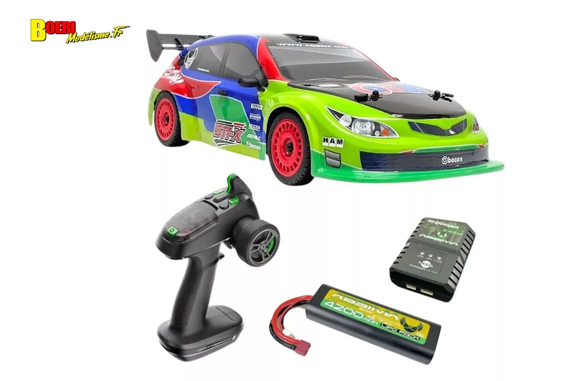 voiture télécommandée Absima STi -X piste 1/10 4wd brushless électrique référence 12234 voitures rc Absima Aero-X, Sti-X et SupraSlide drift réf : 12230, 12231,12232,12233 et 12234