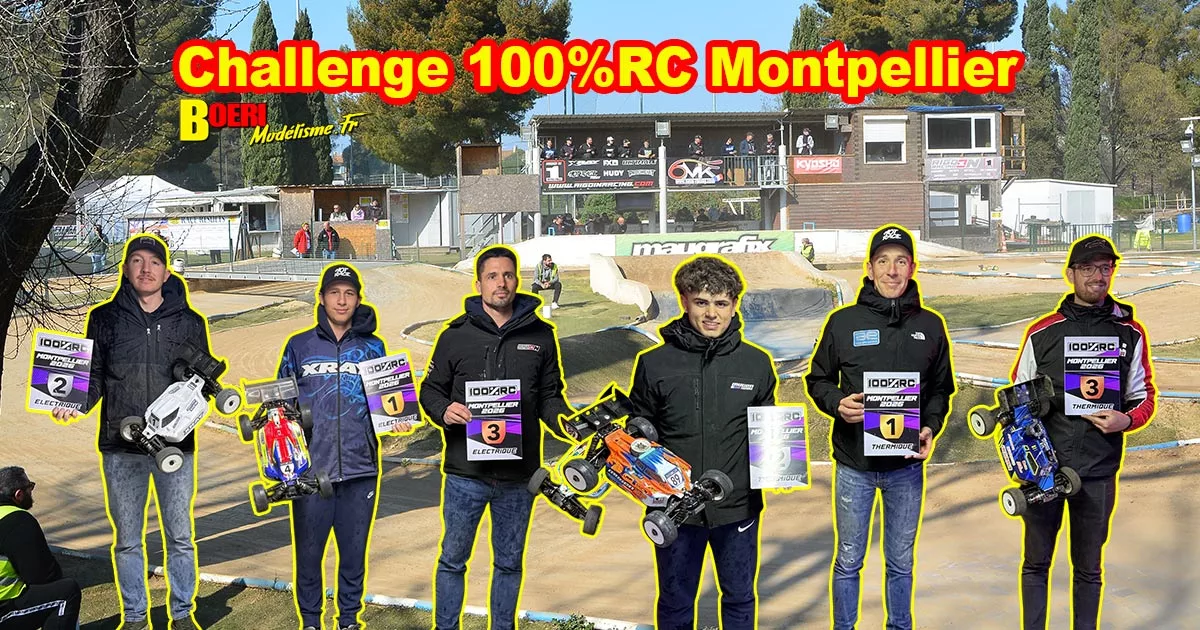 Challenge 100%RC Montpellier : vivez une course de voitures radiocommandées unique avec pilotes passionnés, vitesse extrême et ambiance électrique. Challenge 100%RC Montpellier : vivez une course de voitures radiocommandées unique avec pilotes passionnés, vitesse extrême et ambiance électrique.
